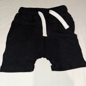 Black Little Bipsy shorts 6-12 months